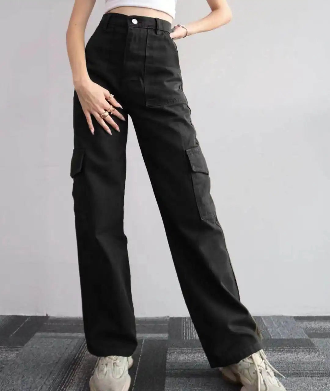 High Waist Jogger Custom Wholesale Cargo Pants Women Baggy With Pocket