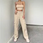 Spring New Y2K High Waist Pants street Patchwork Straight Vintage loose Women's Cargo