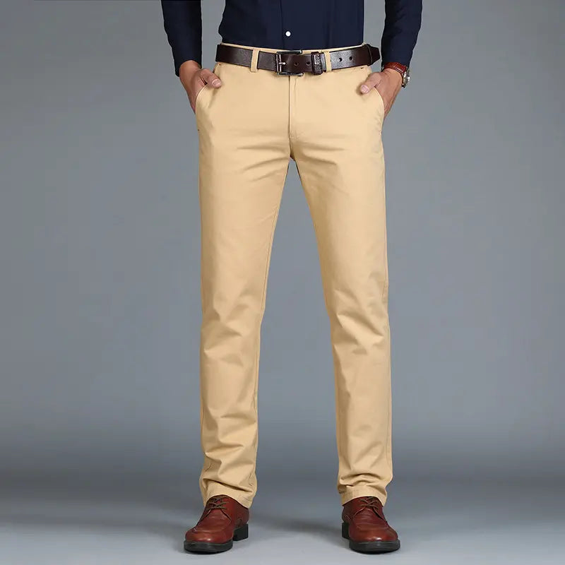 Sizes 29-40 Hot Sale Business Casual Pants Men Spring Autumn Clothing Slim Straight Suit Cotton Trousers