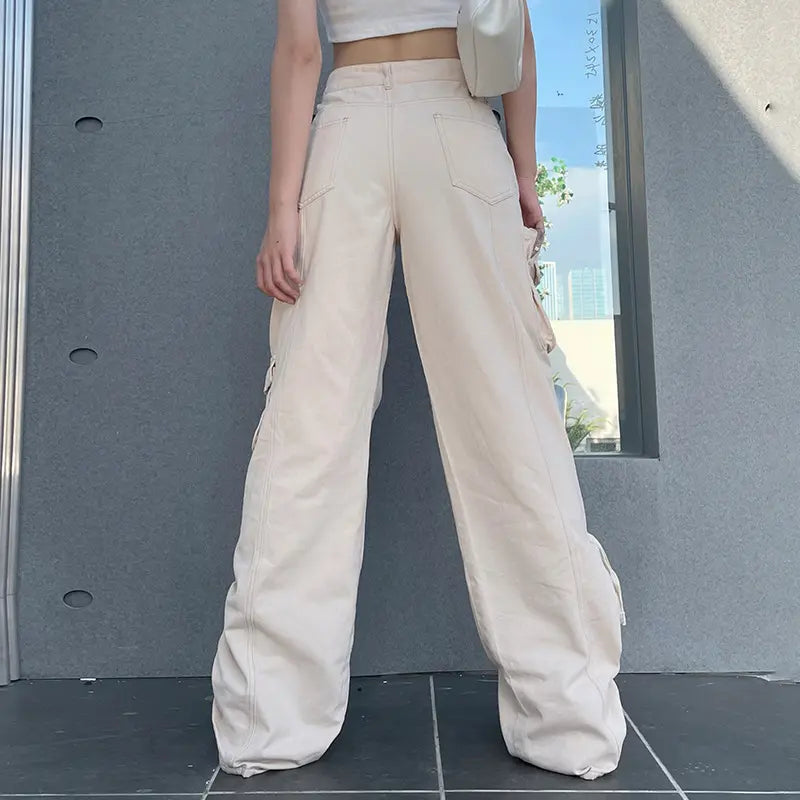 Factory New Arrival Comfy Cotton Woman Pants Street Wear Jog Loose Trousers Causal Women Cargo