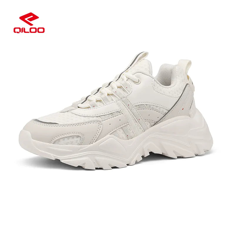 QILOO Wholesale Chunky Sport Shoes for Women Non-Slip Lace-Up Running Sneakers Lighted Upper Closure for Summer Winter Spring