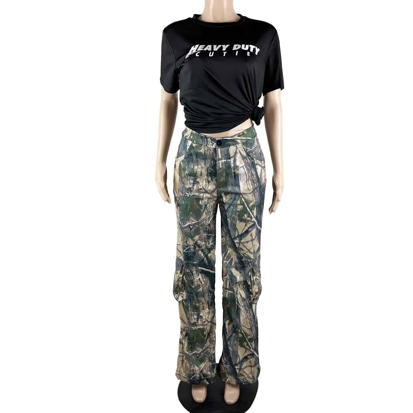 New Fashion Women'S Camouflage Pants High Waist Straight Cargo Mujer Women Streetwear Baggy Women'S