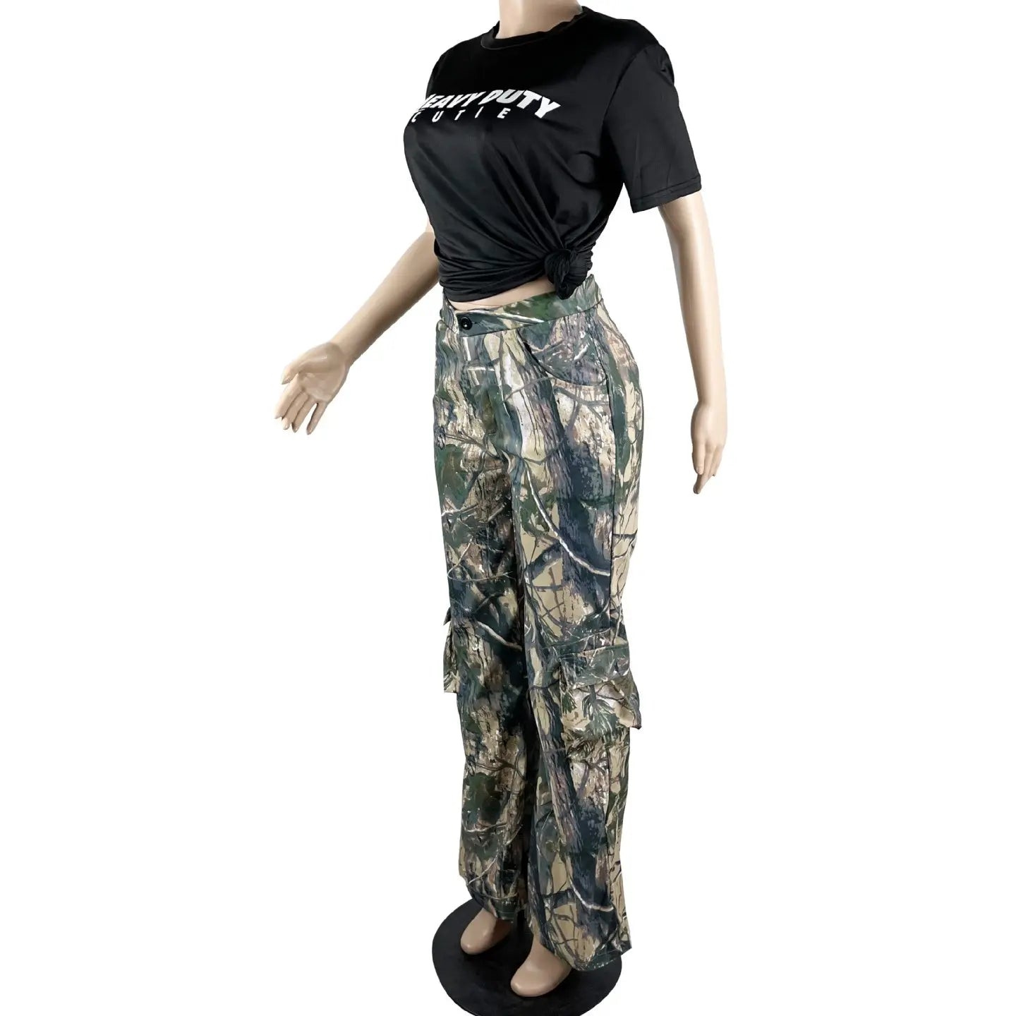 New Fashion Women'S Camouflage Pants High Waist Straight Cargo Mujer Women Streetwear Baggy Women'S