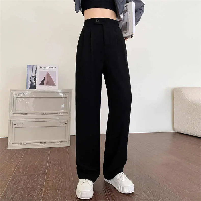 Suit Pants Women's Spring and Autumn New style High Waist Loose and Slim women's trousers