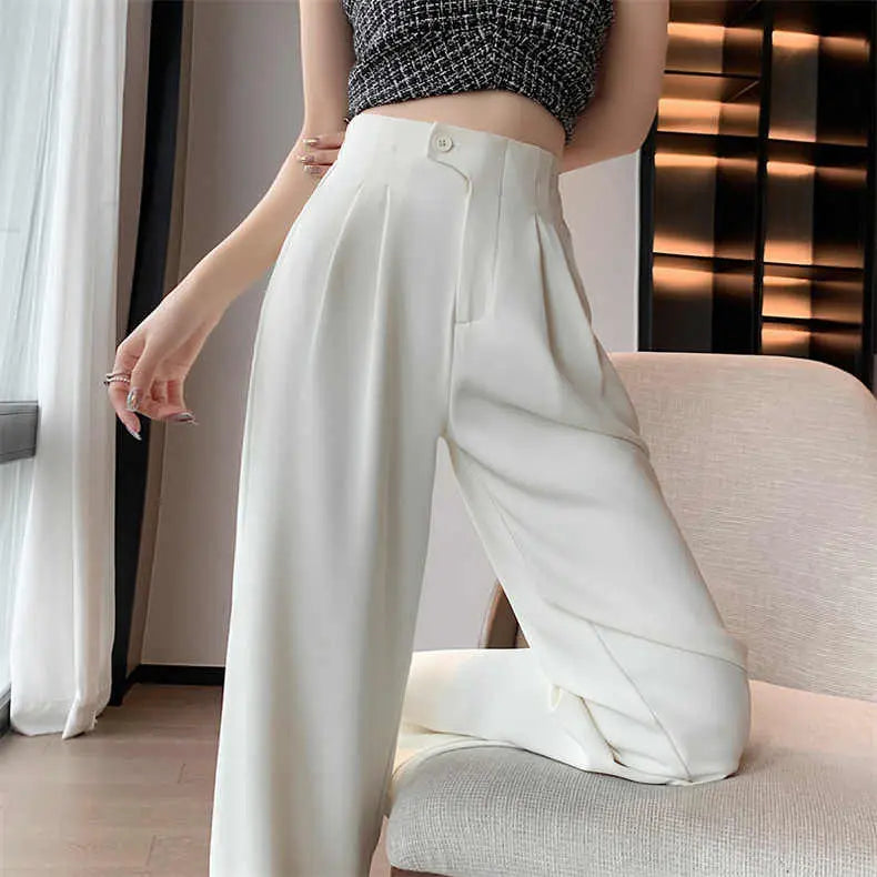 Suit Pants Women's Spring and Autumn New style High Waist Loose and Slim women's trousers