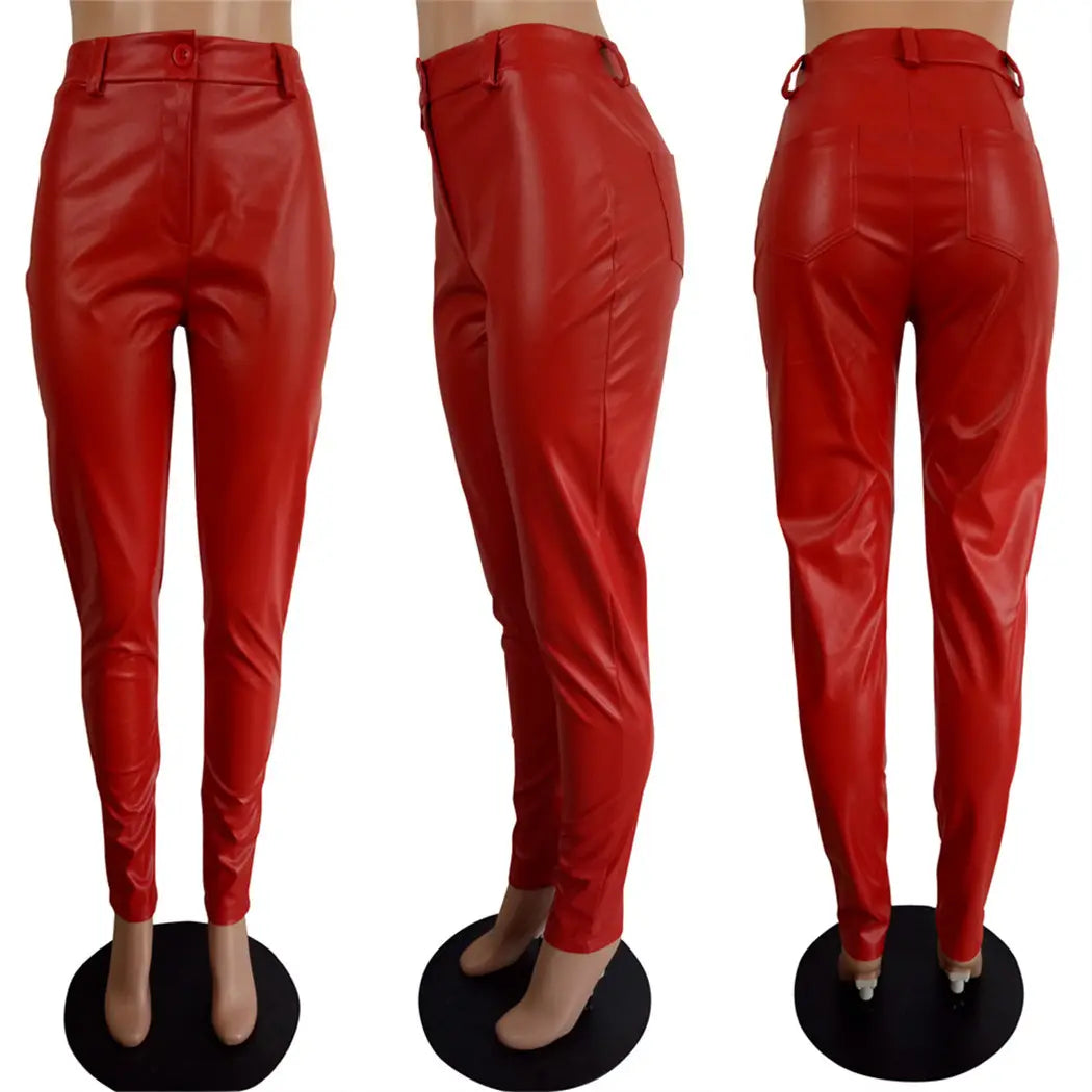 BH205 hot sale fashion women's leather pants