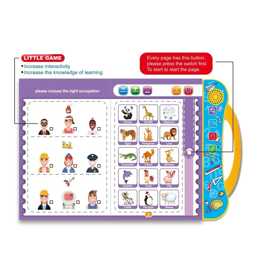 ����Intelligence Book ||  Musical Educational Phonetic Learning Book 3 + Year Kids