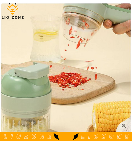 Wireless Handy Electric Vegetable Chopper- 4 in 1