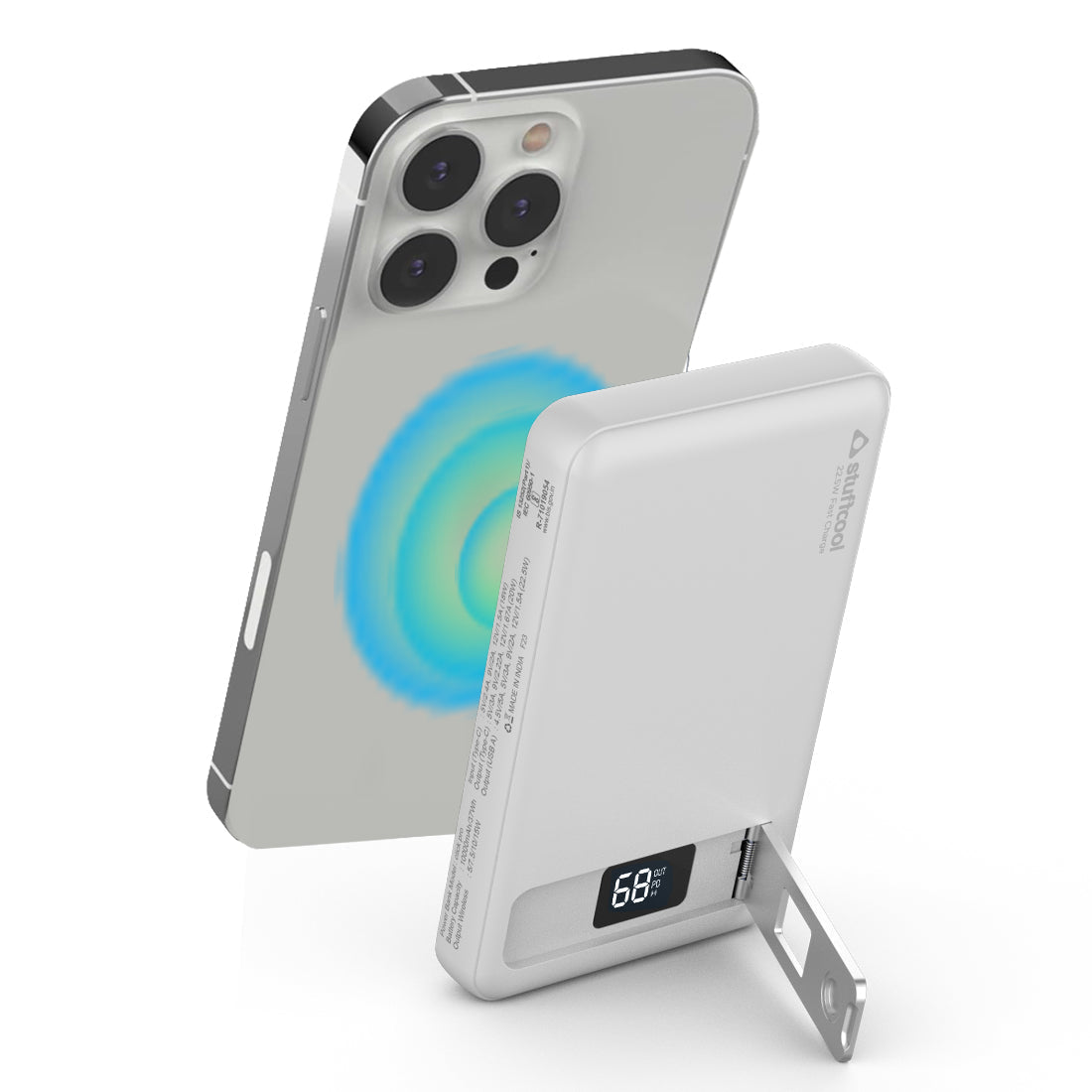 Click Pro 10000mAh Magnetic Wireless Powerbank With Stand