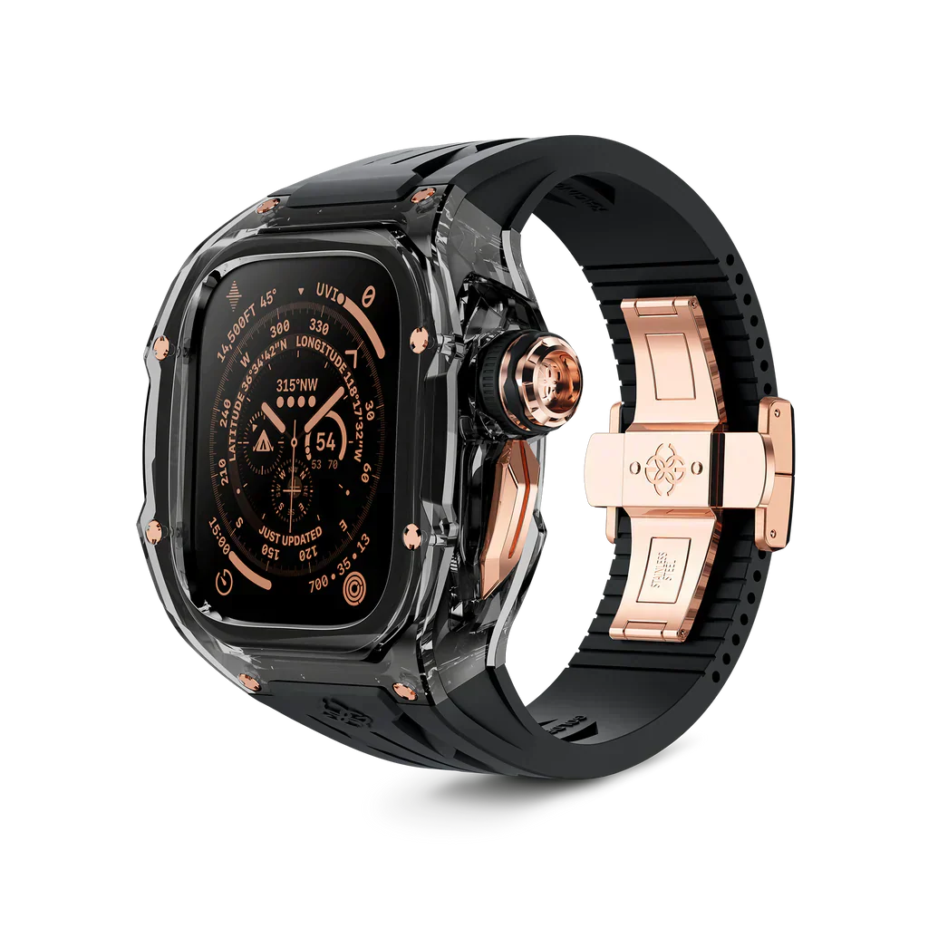 Golden Concept Apple Watch ULTRA 49MM Case RSTR - SMOKEY BLACK ROSE GOLD