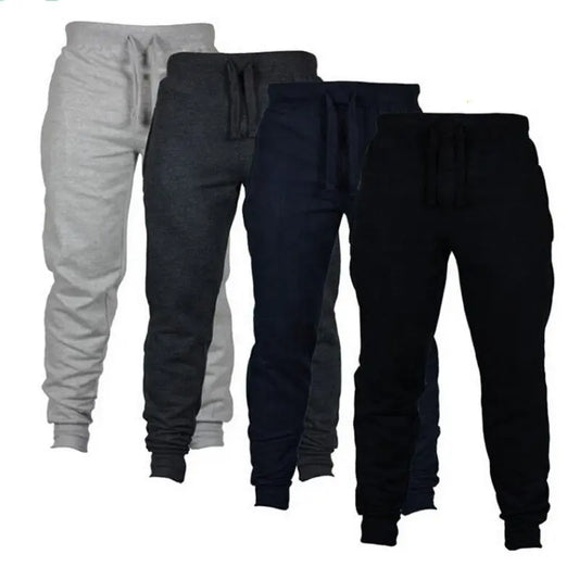 Men's Casual Sport Pants Sportswear Slim Fit Pants, Black Jogging