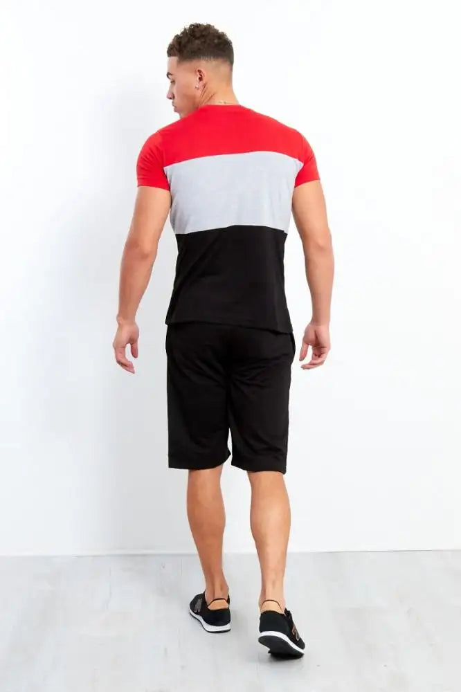 Wholesale Men 3 Color T Shirt And Short Set