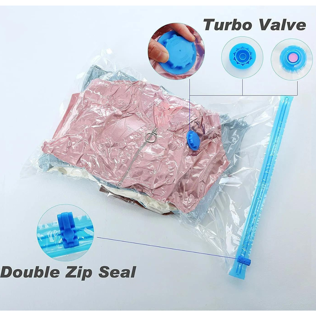 ���Space Saving Storage Vacuum Bags (Pack of 5 & 1 hand Pump)