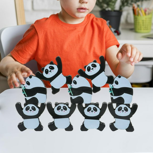 ����  Wooden Panda Balance Block game  (Pack of 12)