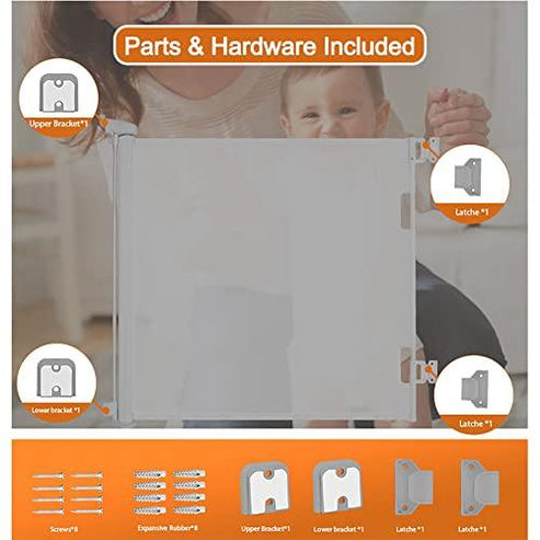 Retractable Baby Safety Gate Kit for Toddlers Babies & Pet Dogs ����