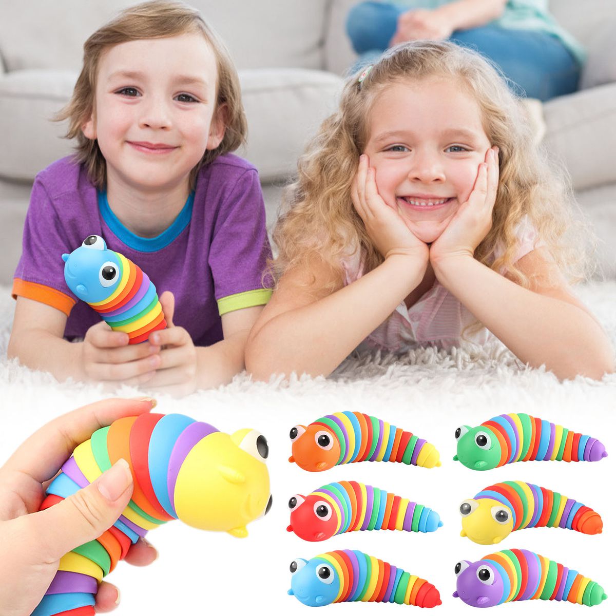 ����Flexible Finger Slug Toy || Perfect For Stress Relief����(1 Pcs)