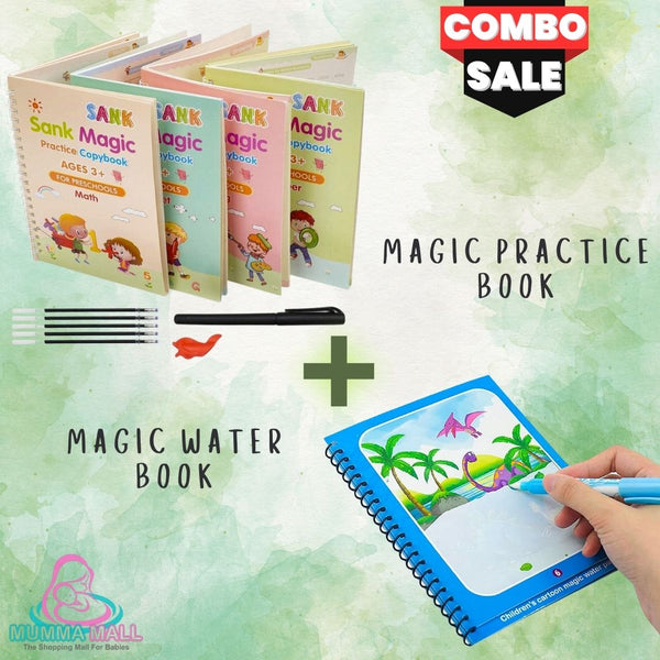 ���Magic Practice Copybook����With FREE Magic Water Book���� (Buy 1 book get 4 Book FREE)����